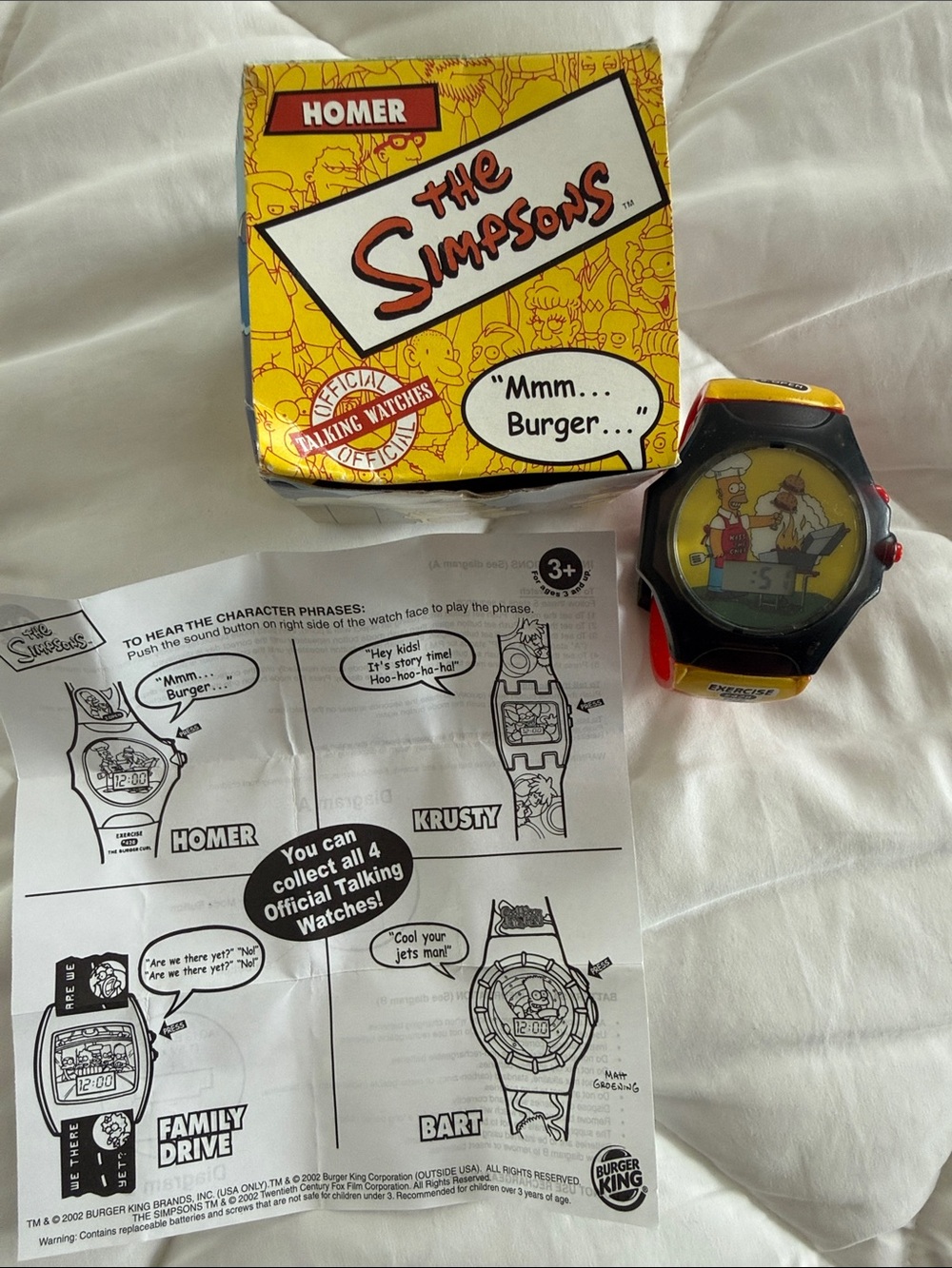 Simpsons - Homer Simpson Burger King Watch Talking